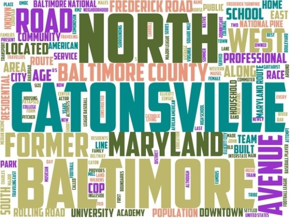Catonsville Wordart Skinny Tumbler