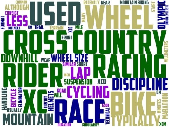 Cross Country Mountain Biking Wordart Ti: A Beautiful Wordcloud for Creative Projects