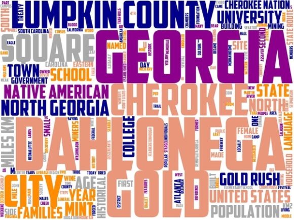 Dahlonega Wordart Tie Dye