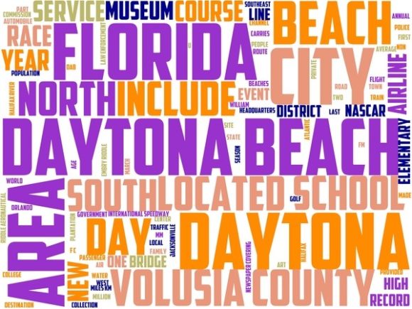 Discover the Beauty of Daytona Beach Wordart Wallpaper