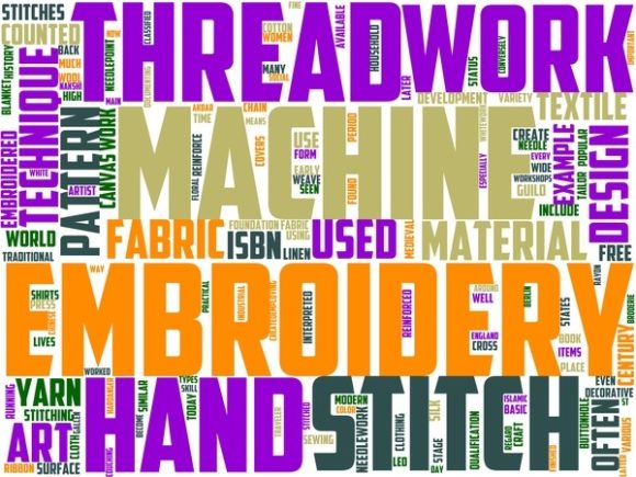 Embroidery Wordart Background