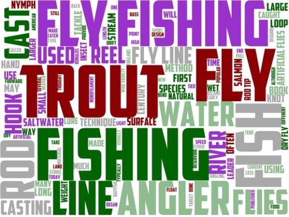 Fly Fishing Wordart Book Cover