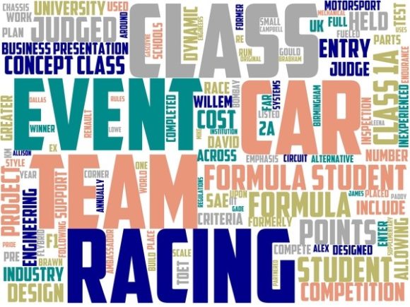 Formula Student Wordart Skinny Tumbler