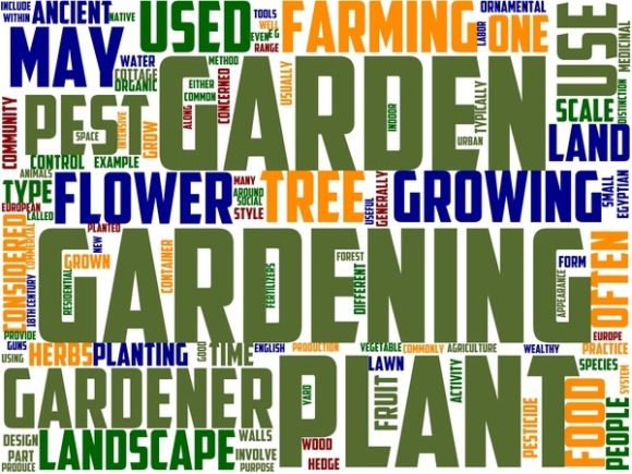 Gardening Wordart Background: A Creative Resource for Design Enthusiasts