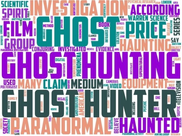 Ghost Hunting Wordart Book Cover: A Creative Design Resource